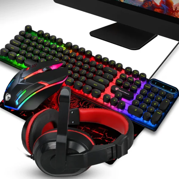 Teclado luminoso, mouse, fone de ouvido, mouse pad - Image 4