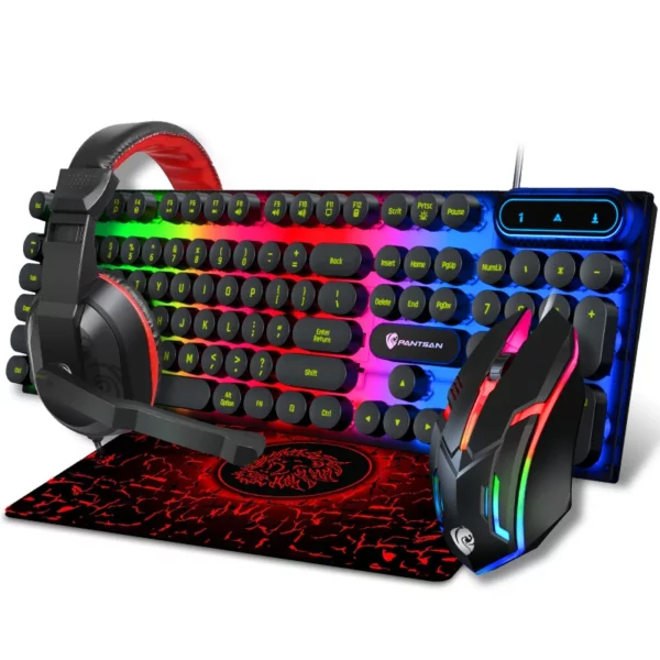 Teclado luminoso, mouse, fone de ouvido, mouse pad - Image 2